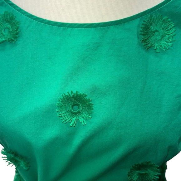 TALBOTS FLOWER APPLIQUE FIT-AND-FLARE DRESS - Picture 4 of 10